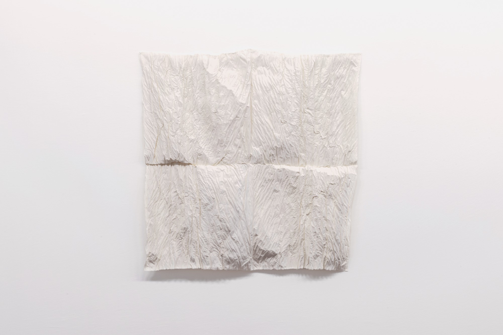 Edith Dekyndt, untitled, 2021, velvet, rice starch,  120 x 120 x 15 cm