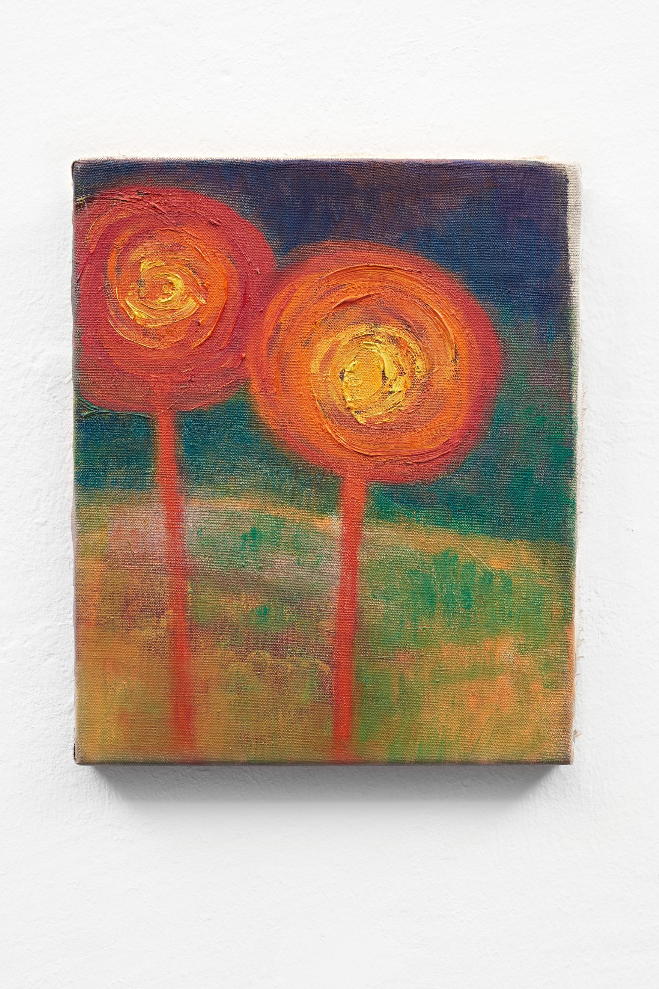 Miriam Cahn, wir blumen, 13.10.2002, oil on canvas, 22 x 18 cm