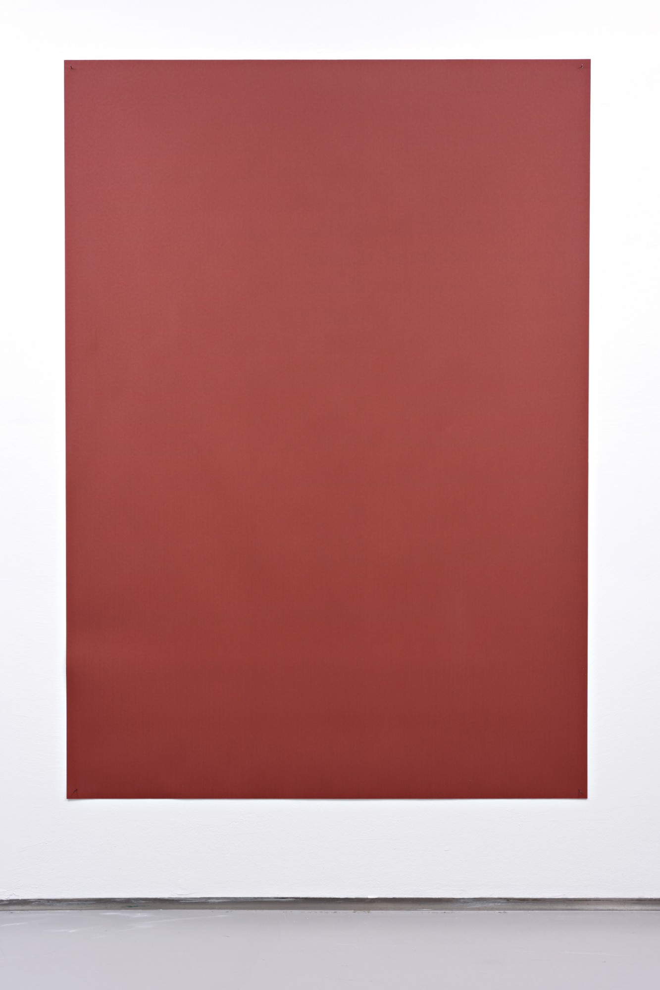 Tobias Hantmann, Pistill der Iris, rotbraun, sehr fein, sandpaper, 2011, 191 x 135 cm