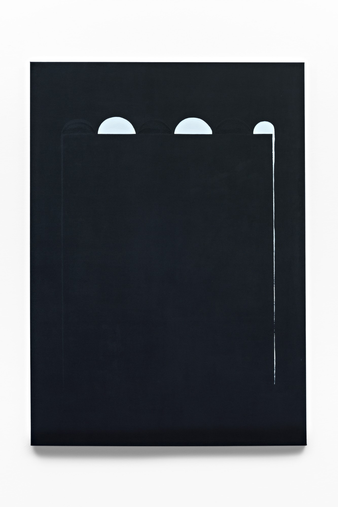 Holger Endres, Miami Beach (black), 2017, acrylic on cotton, 140 x 100 cm