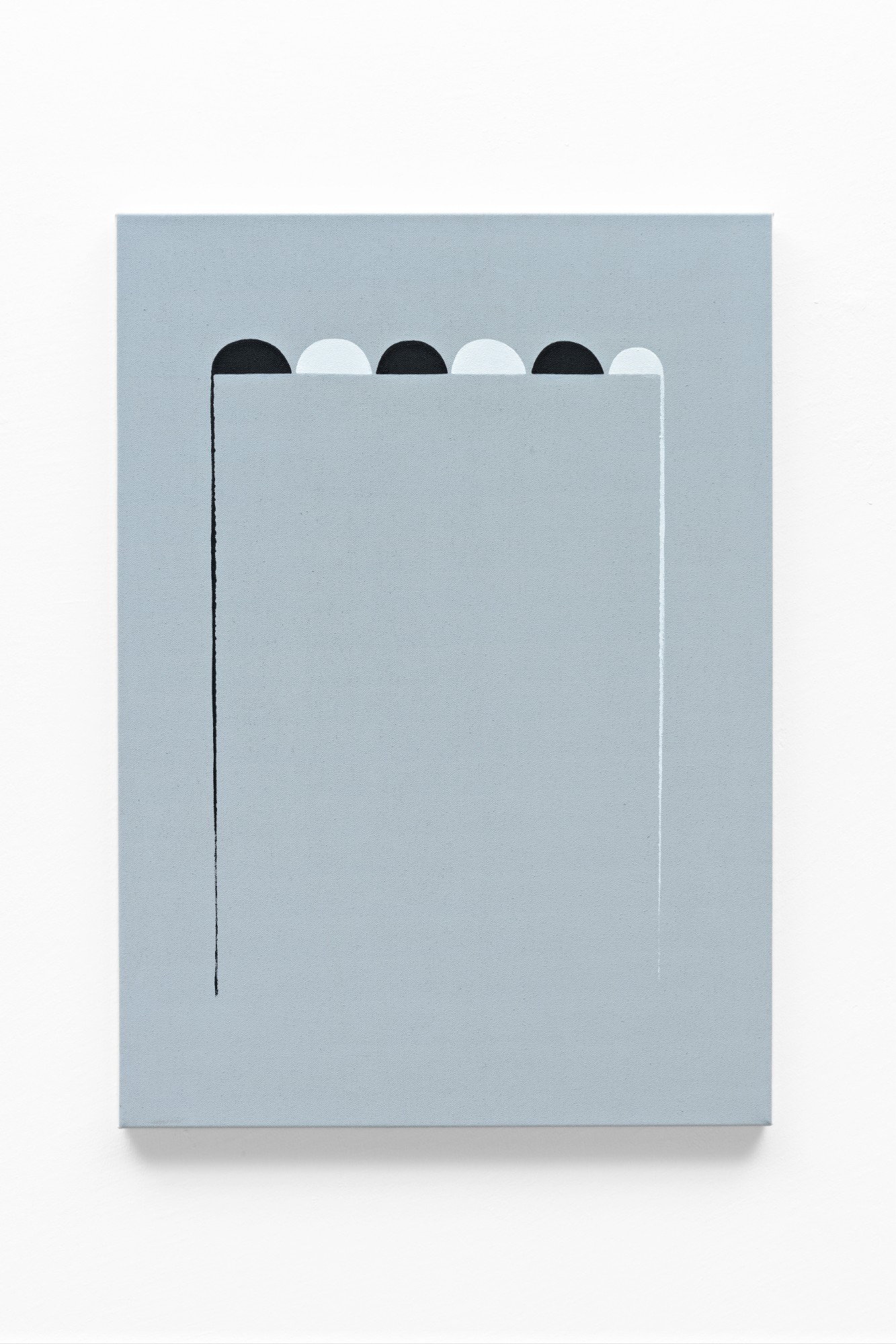 Holger Endres, Miami Beach (grey), 2017, acrylic on cotton, 70 x 50 cm
