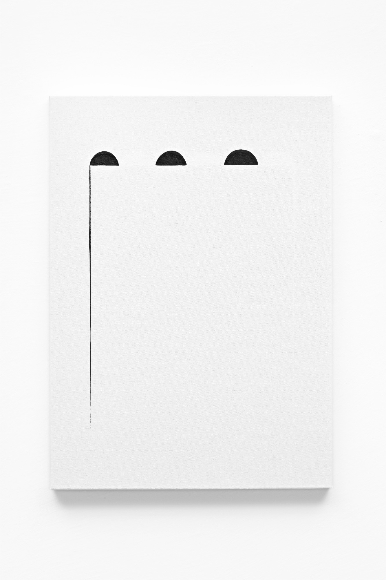 Holger Endres, Miami Beach (white), 2017, acrylic on cotton, 70 x 50 cm
