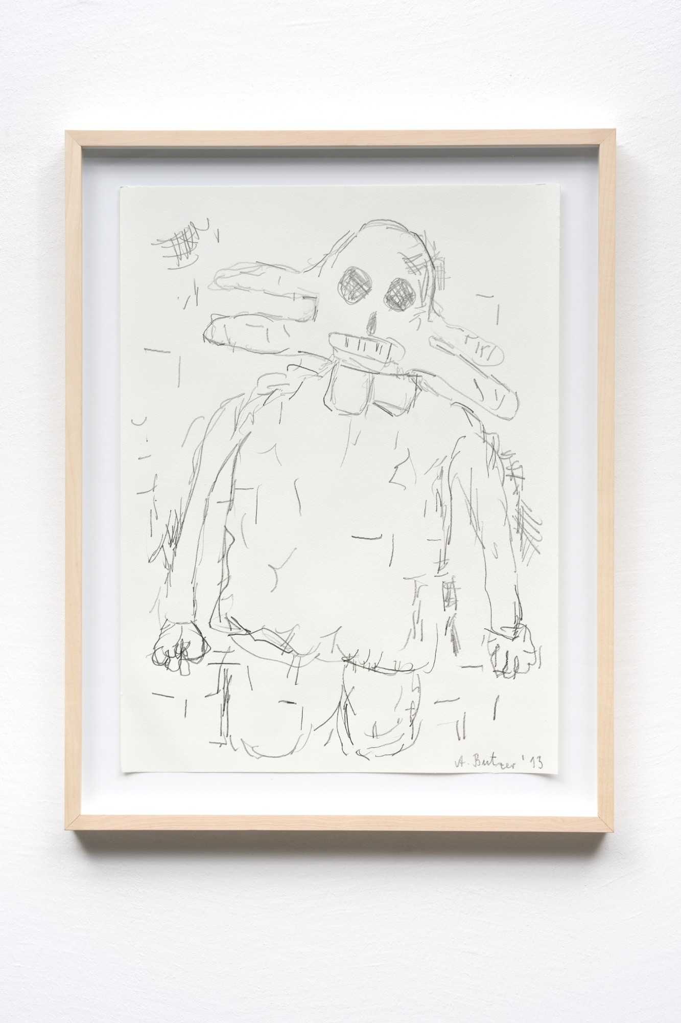 André Butzer, Untitled, 2013, pencil on paper, 48 x 36 cm