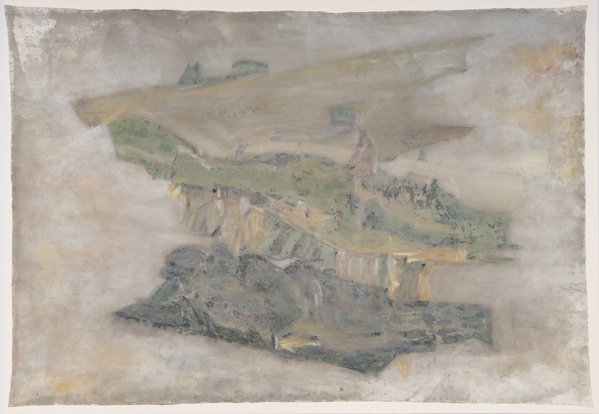 Erwin Gross, Manalish (F), 2013, acrylic, pigment on cotton, 152 x 218 cm