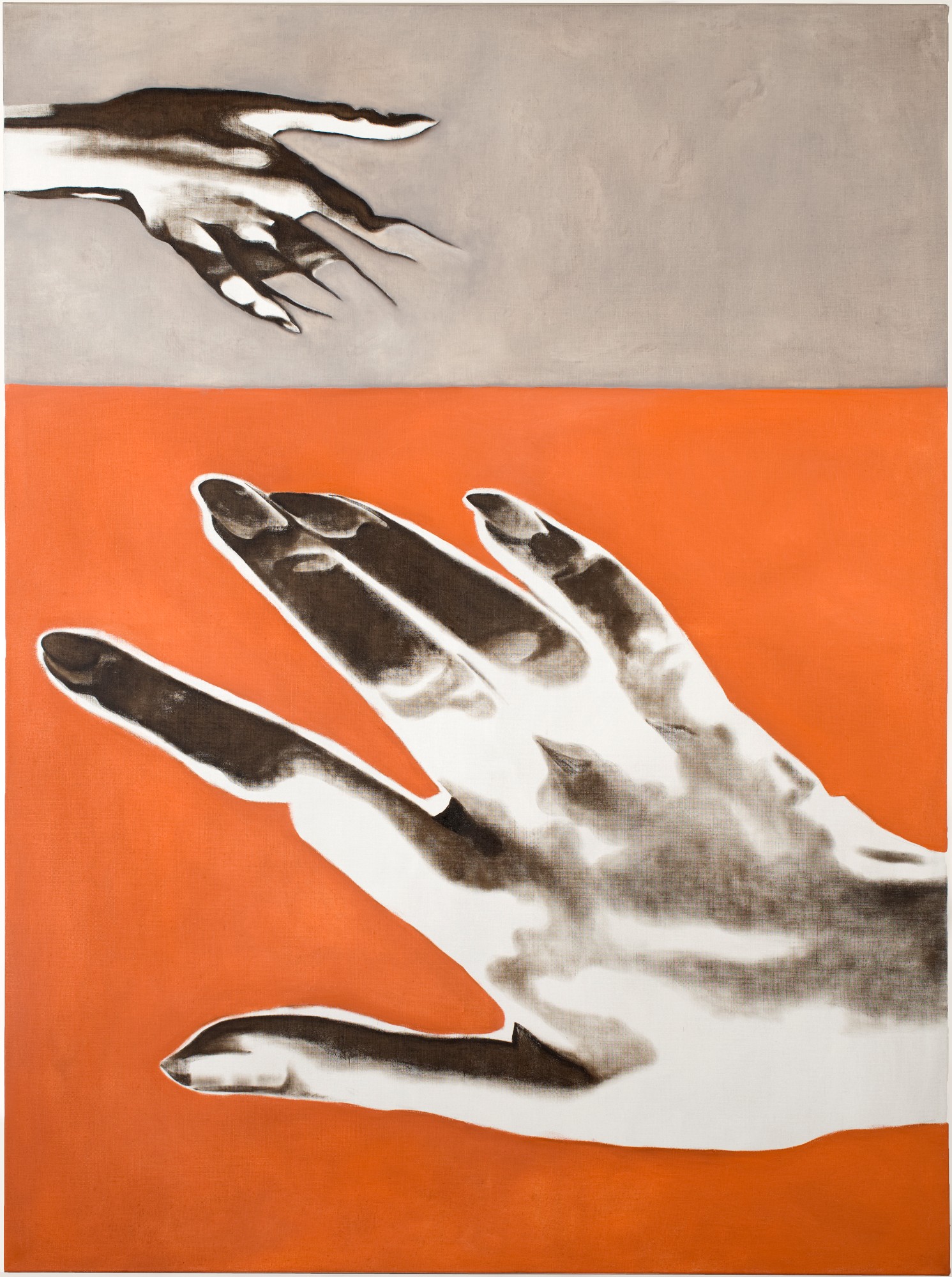 René Luckhardt, Untitled hands, 2014, oil on canvas, 200 x 150 cm