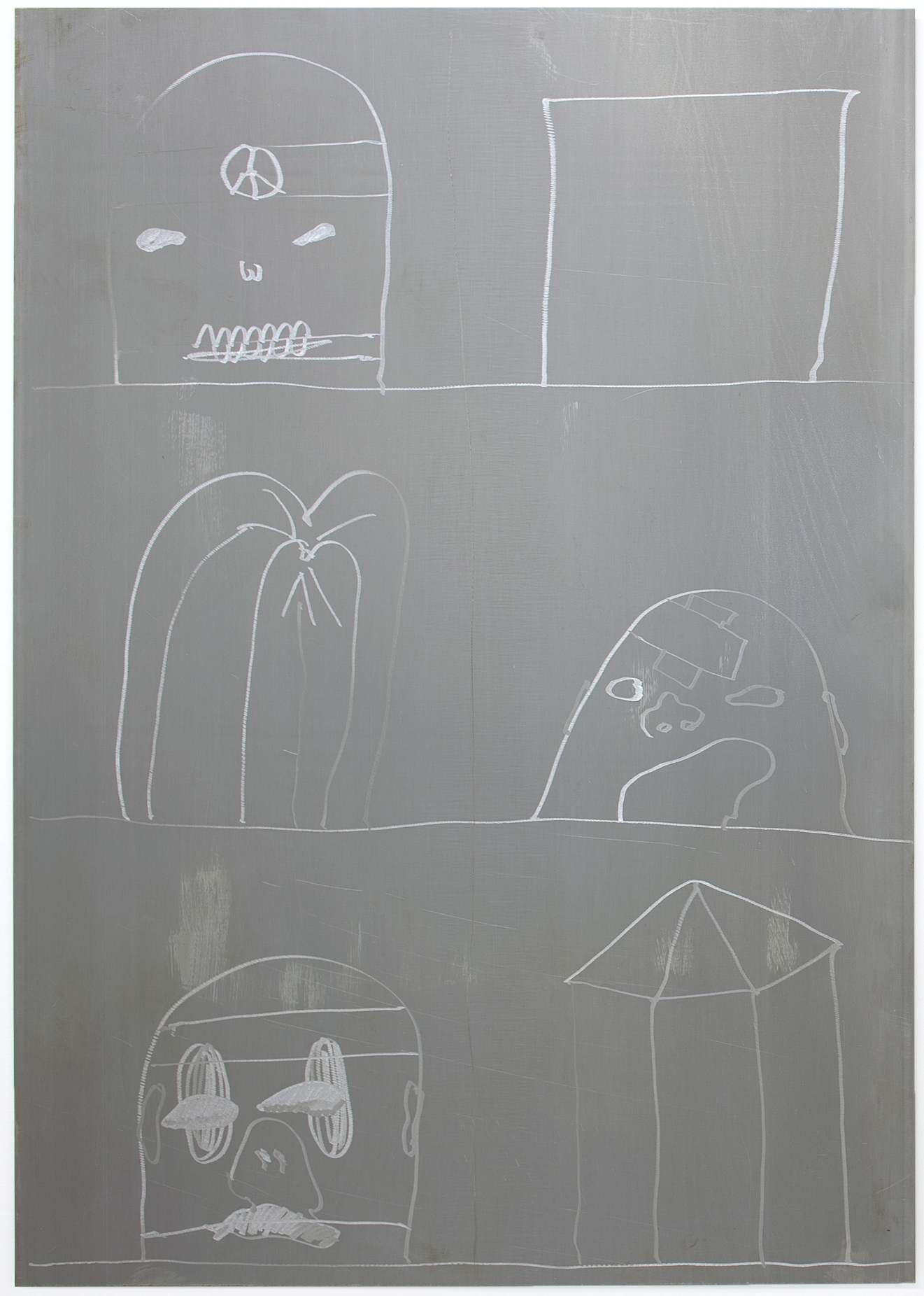Hans-Peter Thomas aka Bara, Untitled, 2007, Steel plate, Steel etching, 140 x 100 cm