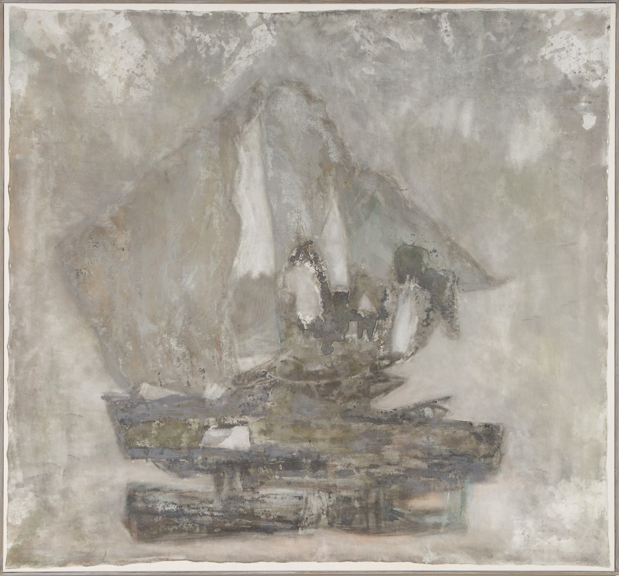 Erwin Gross, G.W., 2012, acrylic, pigment on cotton, 152 x 164 cm