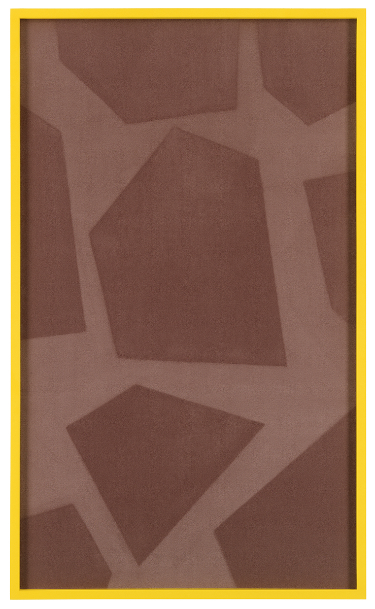 Tobias Hantmann, Schwarz und Weiß 14,2012, velour carpet, wooden frame, glass, 173 x 105 cm