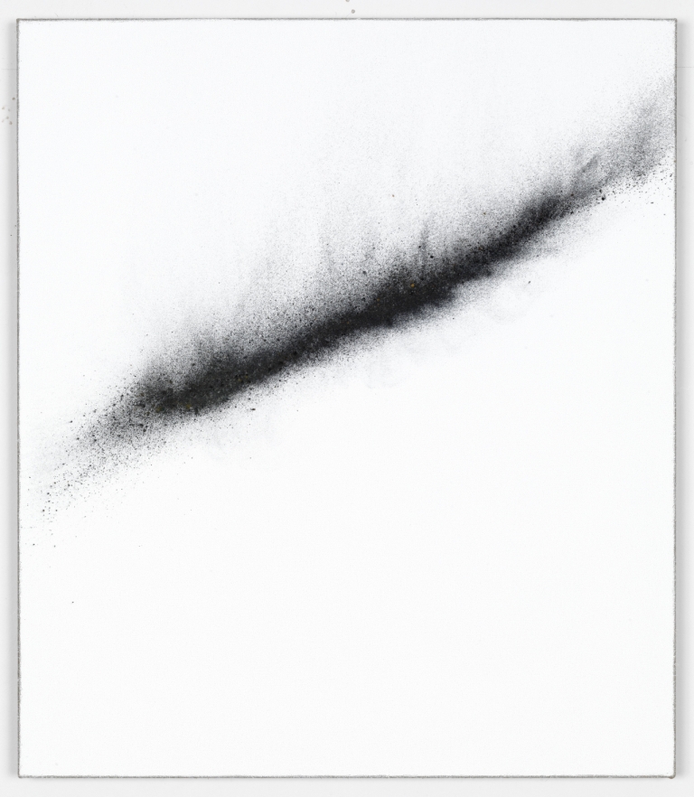 Thilo Heinzmann, O.T., 2011, oil, pigment on canvas, behind acrylic glass, 83 x 73 x 9 cm