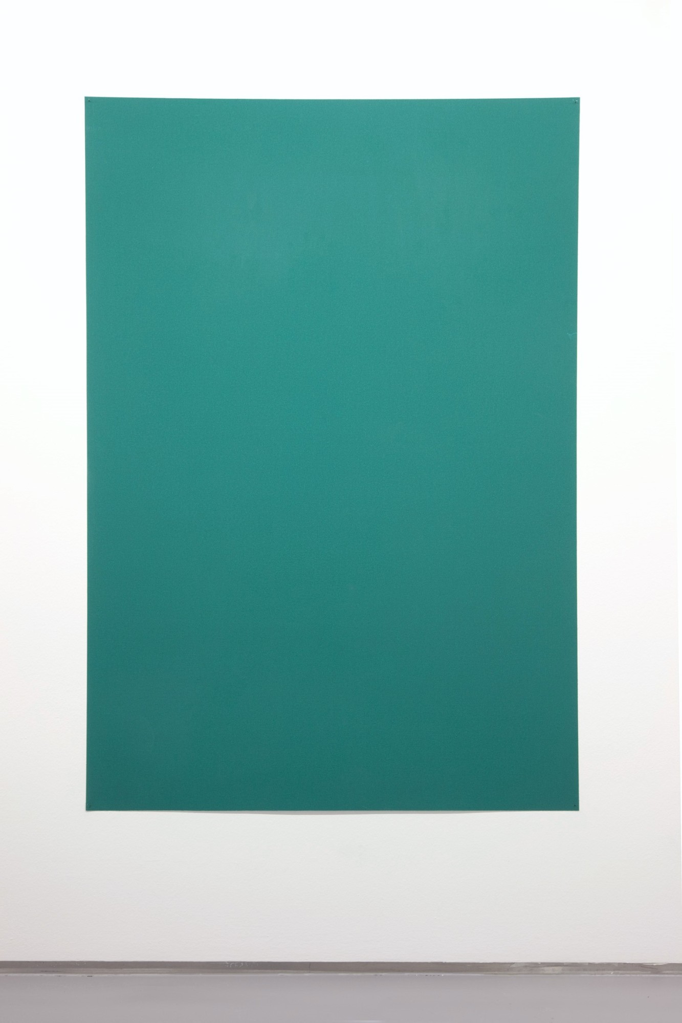 Tobias Hantmann, Pistill der Iris, grün, fein, 2011, sandpaper, 191 x 132 cm