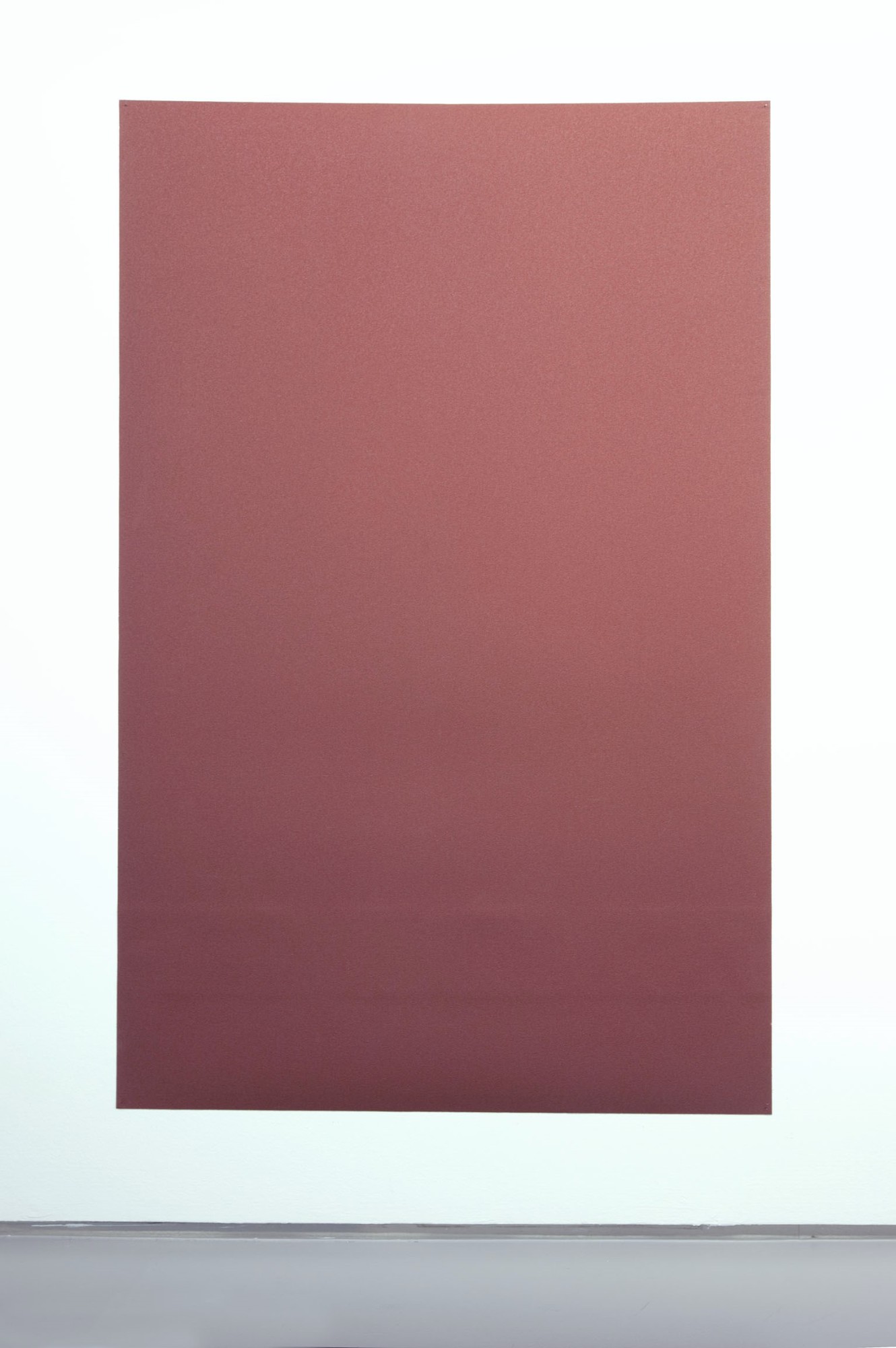 Tobias Hantmann, Pistill der Iris, rotbraun, mittelgrob, 2011, sandpaper, 221,5 x 142 cm