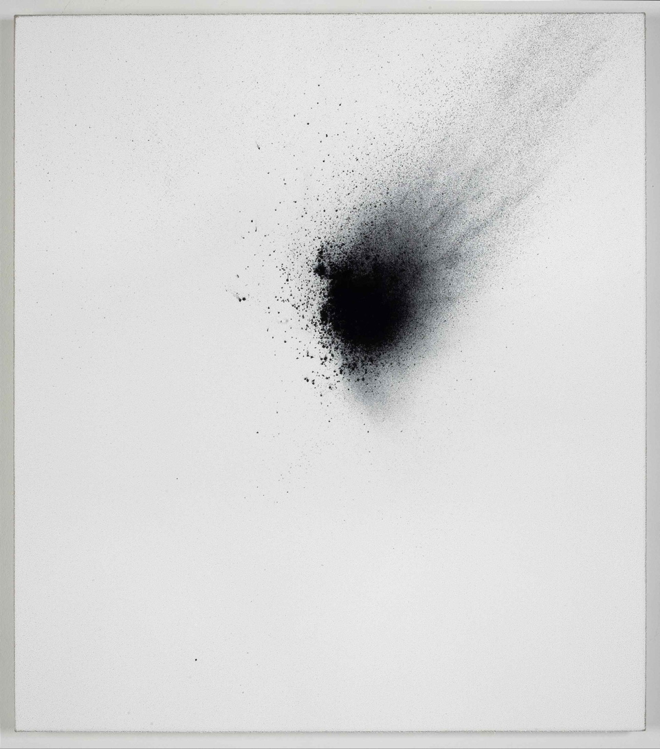 Thilo Heinzmann, O.T., 2009, oil, pigment on canvas, behind acrylic glass cover, 92 x 82 x 9 cm