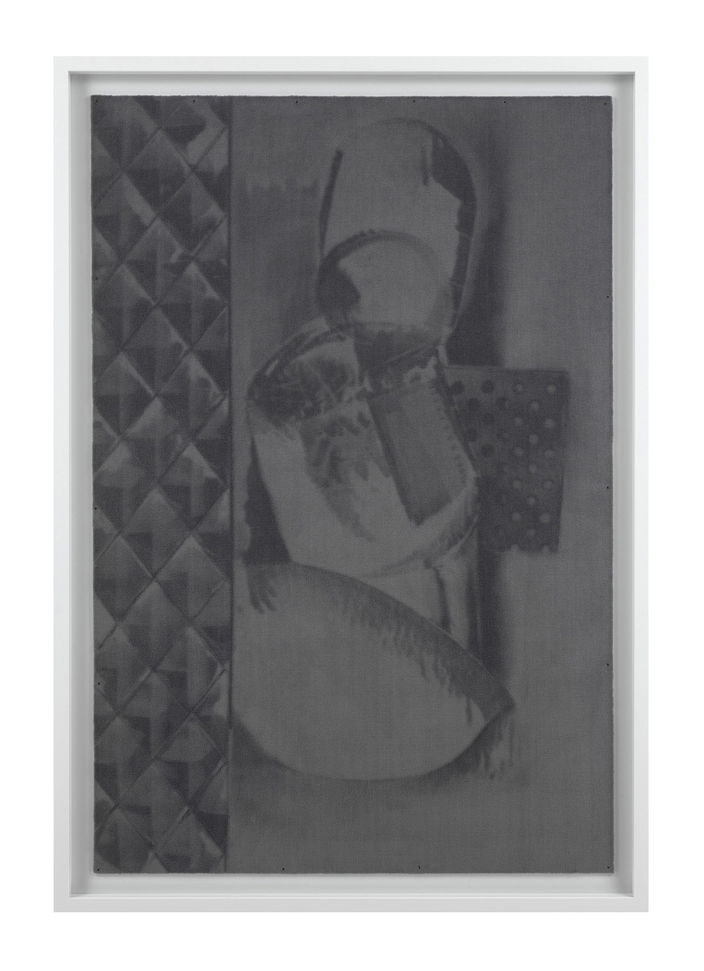 Tobias Hantmann, untitled, 2009, velour carpet, painted wooden frame, glass, 150 x 100 cm