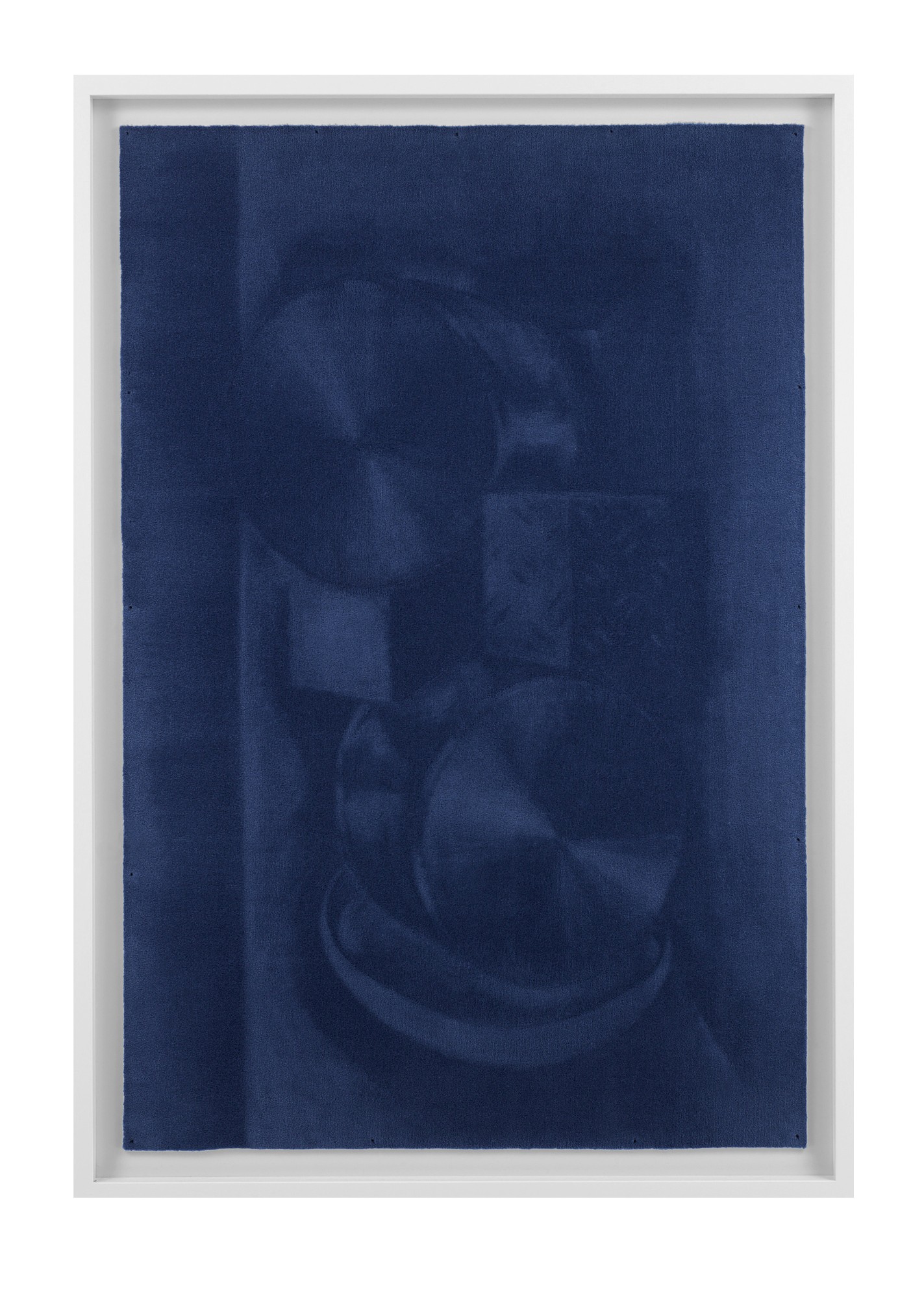 Tobias Hantmann, untitled, 2009, velour carpet, painted wooden frame, glass, 150 x 100 cm