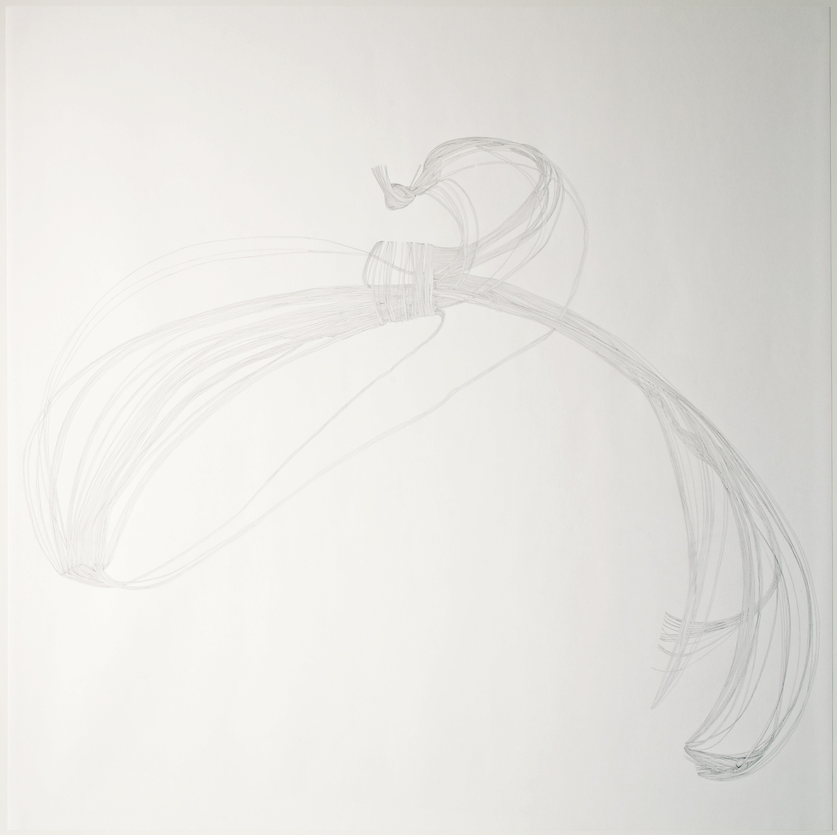 Helen Beck, untitled (Knoten), 2008, pencil on paper, framed, 135 x 135 cm