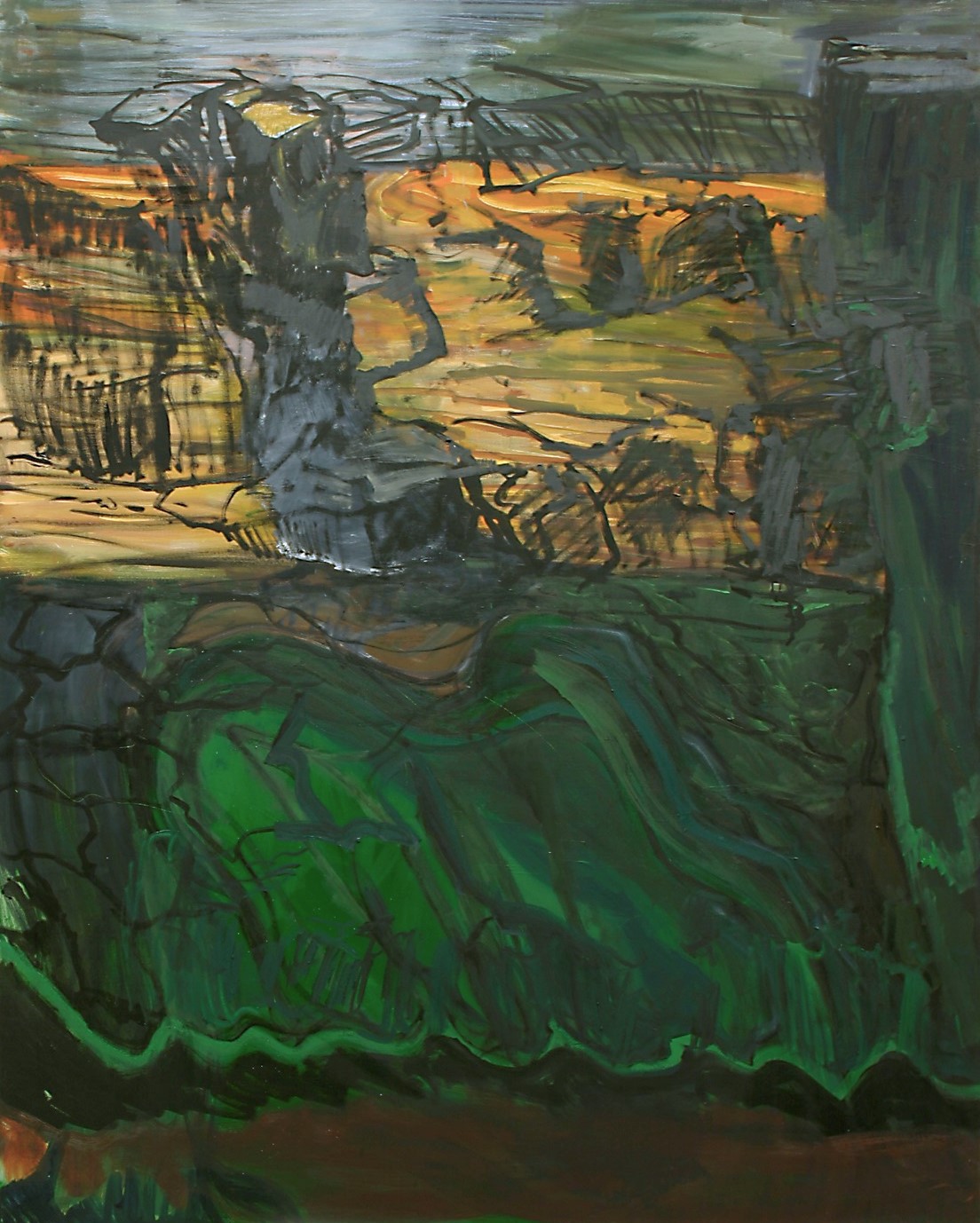 Per Kirkeby, Verschiebung - Stillen, 2003, oil on canvas, 200 x 160 cm