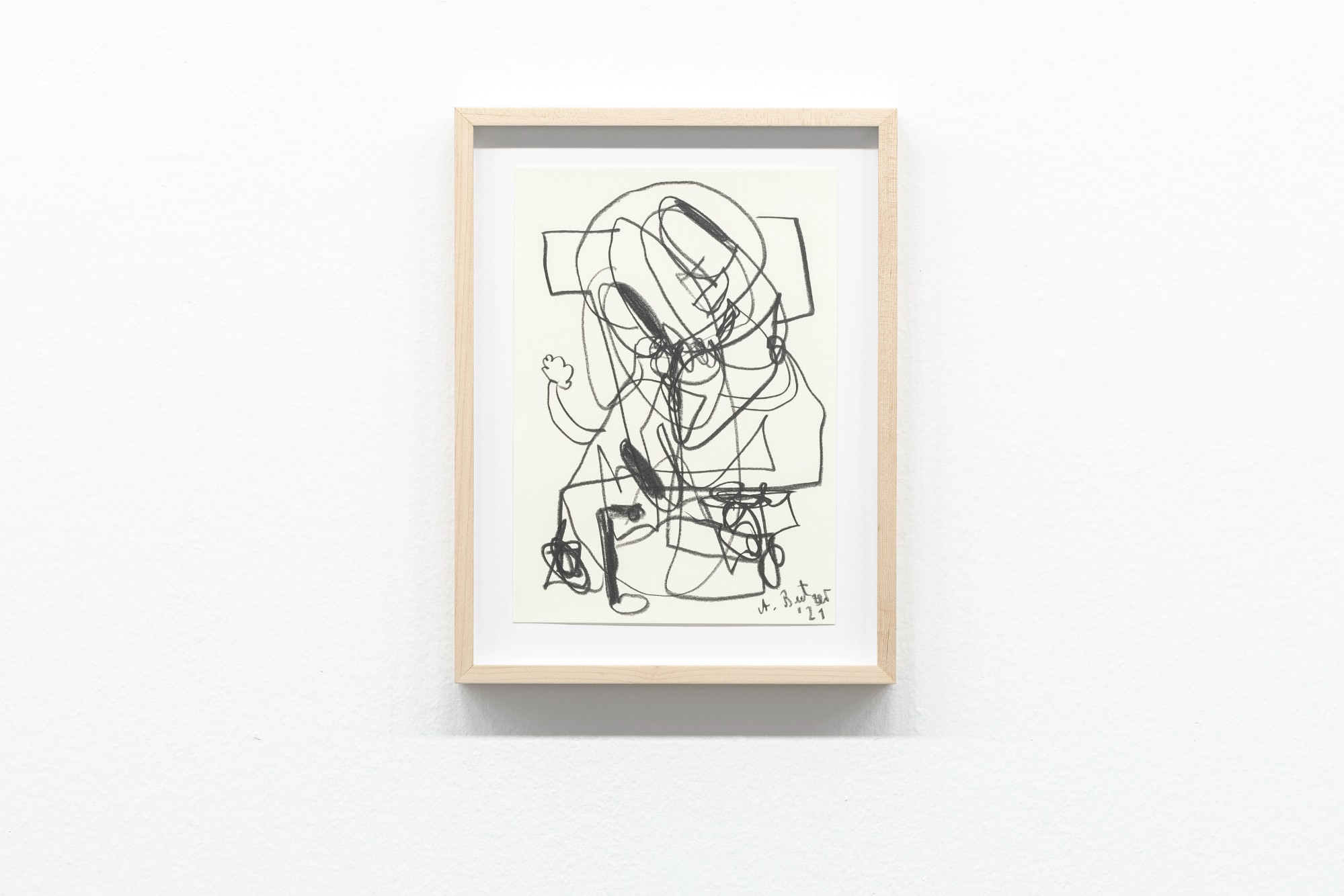 André Butzer, untitled, 2021, graphite on paper, 29,7 x 21 cm