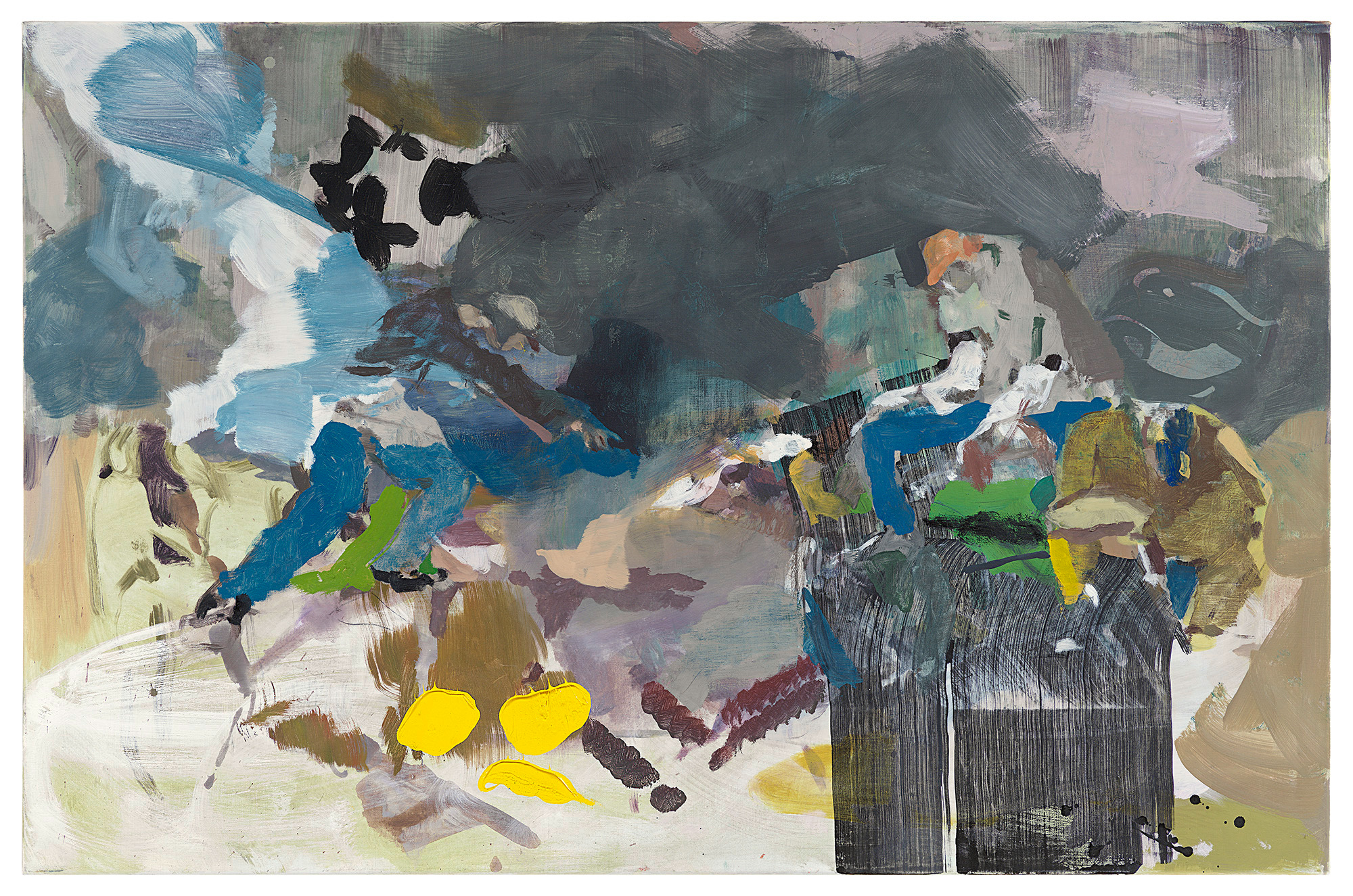 Maki Na Kamura, Claim of Colours II, 2021, oil, egg tempera on canvas, 110 x 170 cm