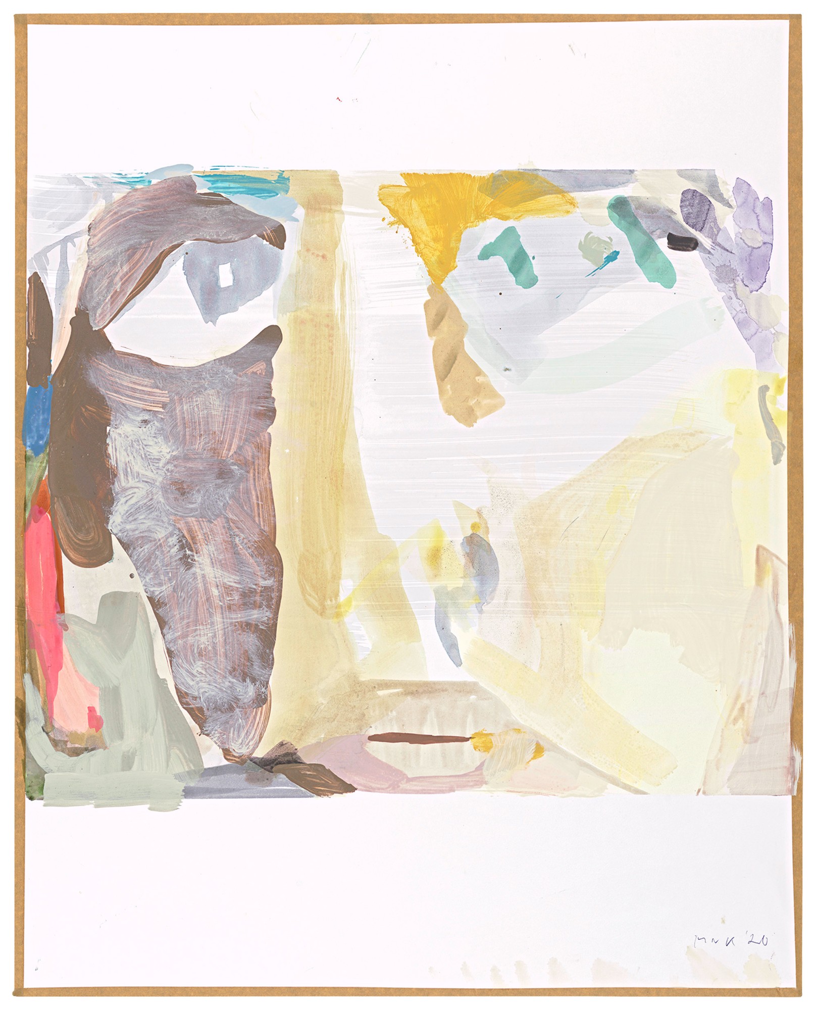 Maki Na Kamura, eteladnan, 2020, water and oil on paper, 100 x 80 cm