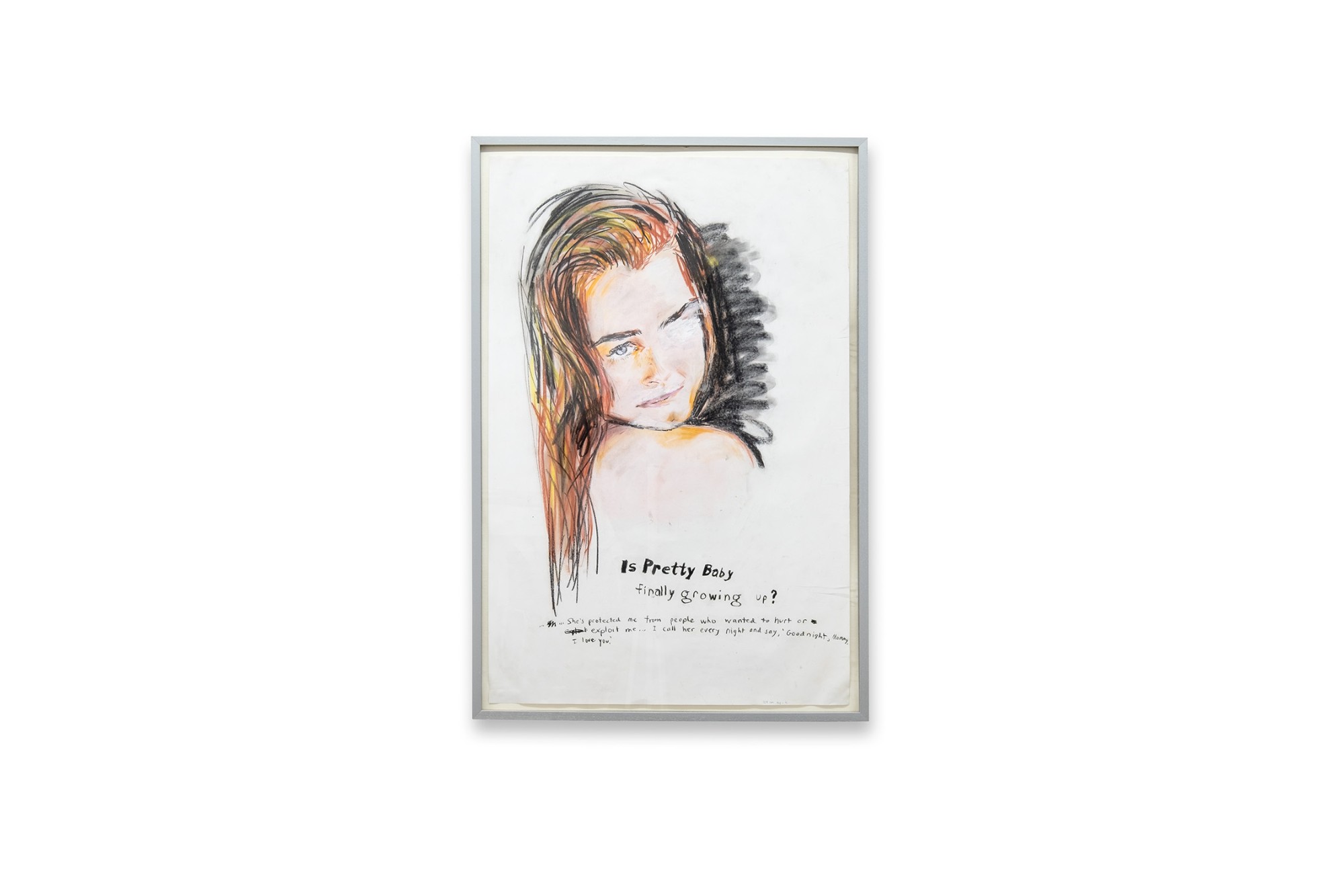 Karen Kilimnik, Is Pretty Baby, 1991, oil, chalk on paper, 88 x 58 cm